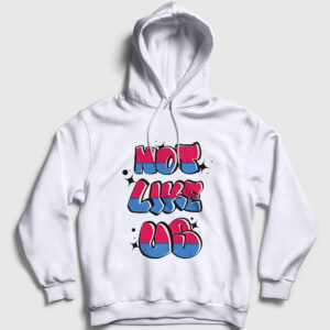 Not Like Us Müzik Kendrick Lamar Kapşonlu Sweatshirt beyaz