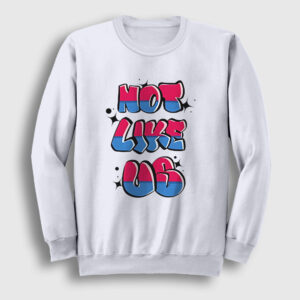 Not Like Us Müzik Kendrick Lamar Sweatshirt beyaz