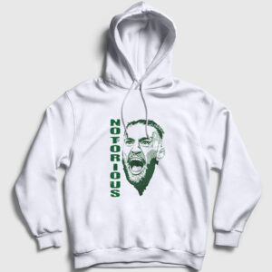 Notorious V2 Ufc Conor McGregor Kapşonlu Sweatshirt beyaz