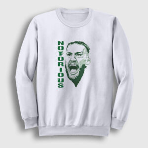 Notorious V2 Ufc Conor McGregor Sweatshirt beyaz