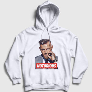 Notorious V3 Ufc Conor McGregor Kapşonlu Sweatshirt beyaz