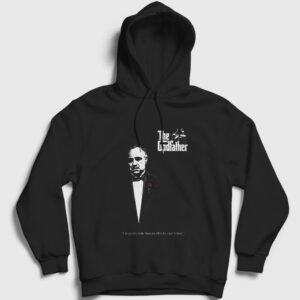 Offer Film Baba The Godfather Kapşonlu Sweatshirt siyah