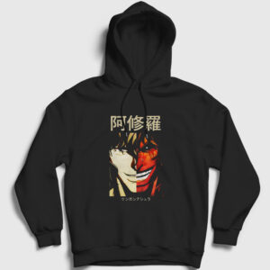 Ohma Tokita Anime Kengan Ashura Kapşonlu Sweatshirt siyah