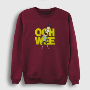 Ooh Wee Rick And Morty Sweatshirt bordo