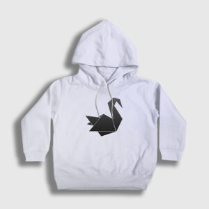 Origami Swan Prison Break Çocuk Kapşonlu Sweatshirt beyaz