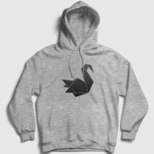 Origami Swan Prison Break Kapşonlu Sweatshirt gri kırçıllı