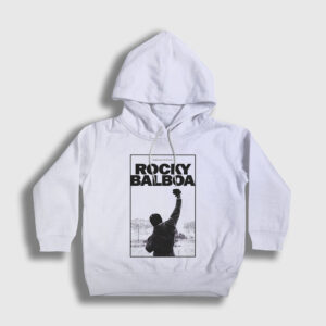 Over Film Rocky Çocuk Kapşonlu Sweatshirt beyaz