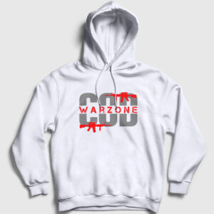 Oyun Call Of Duty Warzone Kapşonlu Sweatshirt beyaz