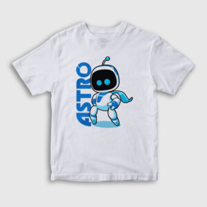 Oyun Kaptan Astro Bot Çocuk Tişört beyaz