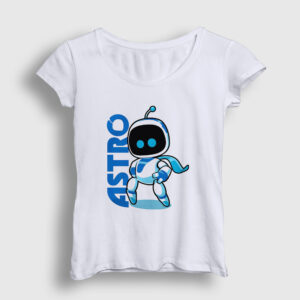 Oyun Kaptan Astro Bot Kadın Tişört beyaz