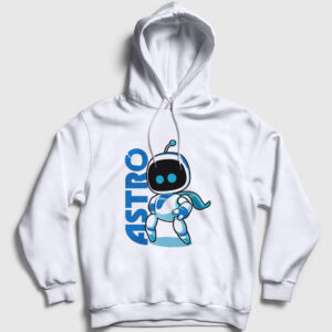 Oyun Kaptan Astro Bot Kapşonlu Sweatshirt beyaz