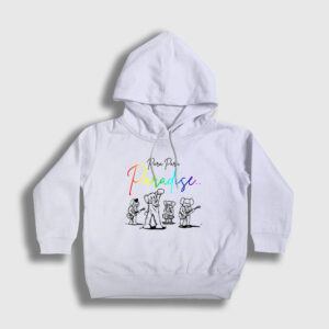 Paradise Coldplay Çocuk Kapşonlu Sweatshirt beyaz