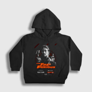 Paul Walker Fast And Furious Hızlı Ve Öfkeli Çocuk Kapşonlu Sweatshirt siyah