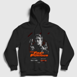 Paul Walker Fast And Furious Hızlı Ve Öfkeli Kapşonlu Sweatshirt siyah