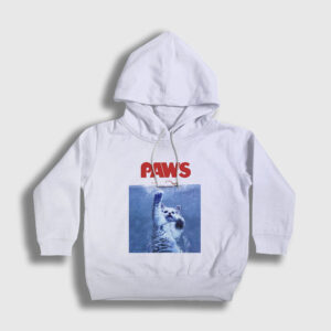 Paws Jaws Film Komik Kedi Kedili Çocuk Kapşonlu Sweatshirt