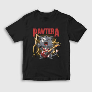 Pawtera Pantera Kedi Kedili Çocuk Tişört siyah