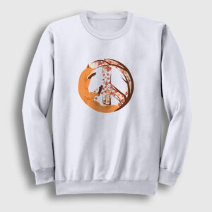 Peace Fox Tilki Sweatshirt beyaz