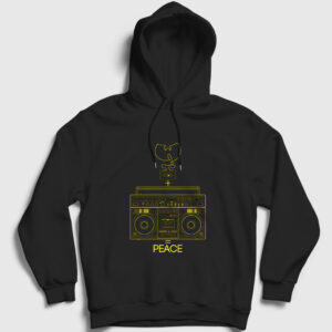Peace Wu Tang Clan Kapşonlu Sweatshirt siyah