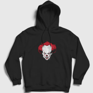 Pennywise Stephen King It Kapşonlu Sweatshirt siyah