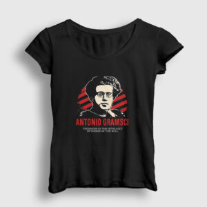 Pessimism Antonio Gramsci Kadın Tişört siyah