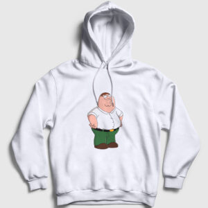 Peter Griffin V2 Family Guy Kapşonlu Sweatshirt beyaz