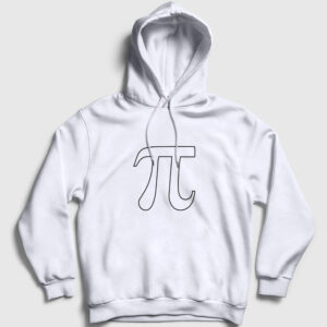 Pi Sayısı Math Matematik Kapşonlu Sweatshirt beyaz