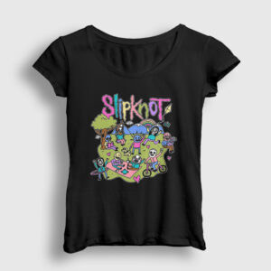 Picnic Piknik Metal Slipknot Kadın Tişört siyah