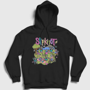 Picnic Piknik Metal Slipknot Kapşonlu Sweatshirt siyah