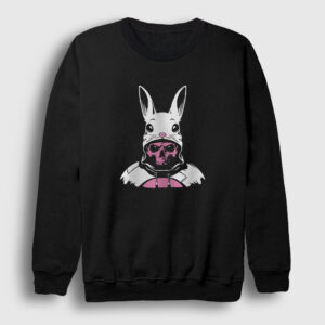 Pink Skeleton Rabbit İskelet Tavsan Sweatshirt siyah