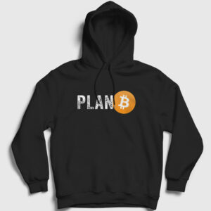 Plan B Bitcoin Kapşonlu Sweatshirt siyah