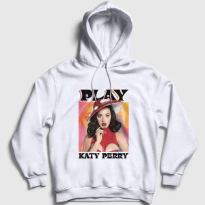 Play Müzik Katy Parry Kapşonlu Sweatshirt beyaz