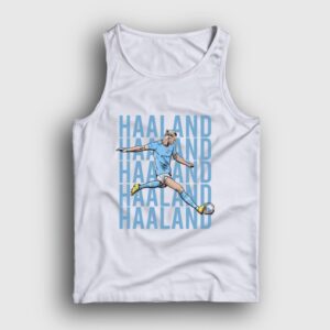 Pop Art Erling Haaland Futbol Atlet Beyaz