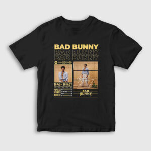 Popular Bad Bunny Çocuk Tişört siyah