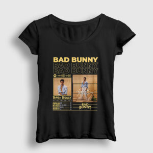 Popular Bad Bunny Kadın Tişört siyah