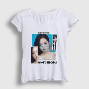 Poster Ahyeon Babymonster Baby Monster Kadın Tişört beyaz