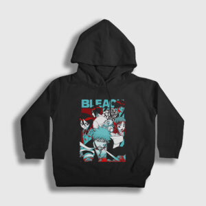 Poster Anime Bleach Çocuk Kapşonlu Sweatshirt siyah