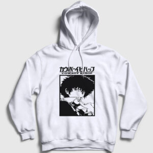 Poster Anime Cowboy Bebop Kapşonlu Sweatshirt beyaz