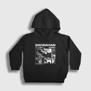 Poster Anime Dandadan Çocuk Kapşonlu Sweatshirt siyah