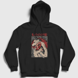 Poster Anime Film Princess Mononoke Kapşonlu Sweatshirt