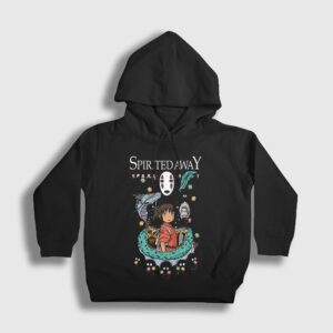 Poster Chihiro Spirited Away Çocuk Kapşonlu Sweatshirt siyah