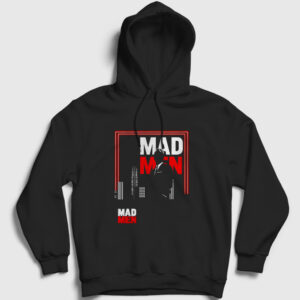 Poster Dizi Mad Men Kapşonlu Sweatshirt siyah