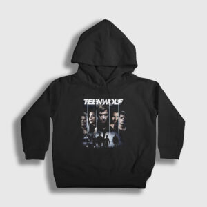 Poster Dizi Teen Wolf Çocuk Kapşonlu Sweatshirt siyah