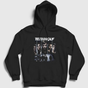 Poster Dizi Teen Wolf Kapşonlu Sweatshirt siyah