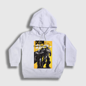Poster Doom The Dark Ages Çocuk Kapşonlu Sweatshirt beyaz