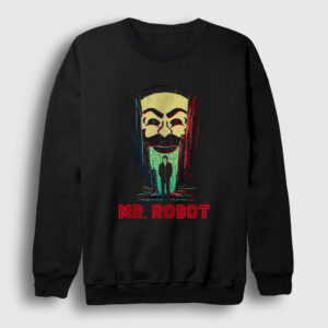 Poster Hacker Mr Robot Sweatshirt siyah