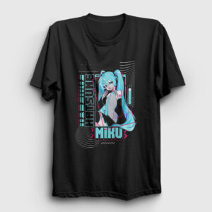 Poster Hatsune Miku Anime Tişört siyah