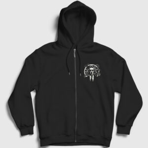 Poster Hp Lovecraft Fermuarlı Kapşonlu Sweatshirt