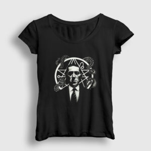 Poster Hp Lovecraft Kadın Tişört siyah