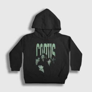 Poster K Pop Cortis Çocuk Kapşonlu Sweatshirt siyah