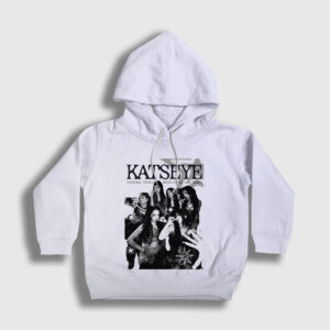 Poster K Pop Katseye Çocuk Kapşonlu Sweatshirt beyaz